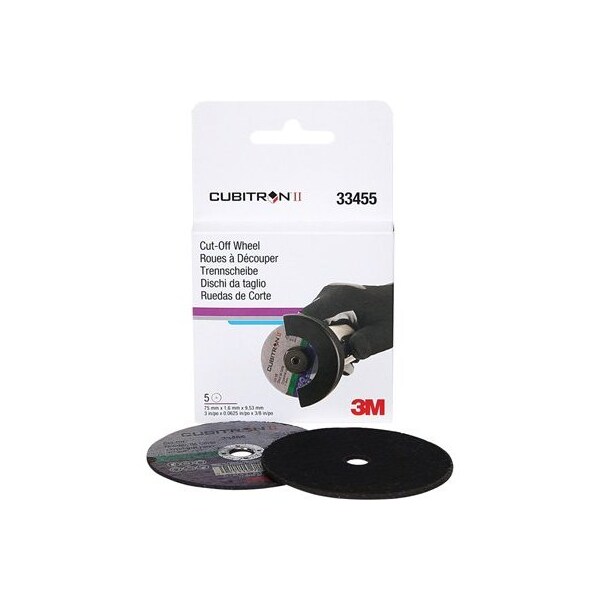 CUT-OFF WHEEL 3" X 1/16'" X 3/8" 5/BX